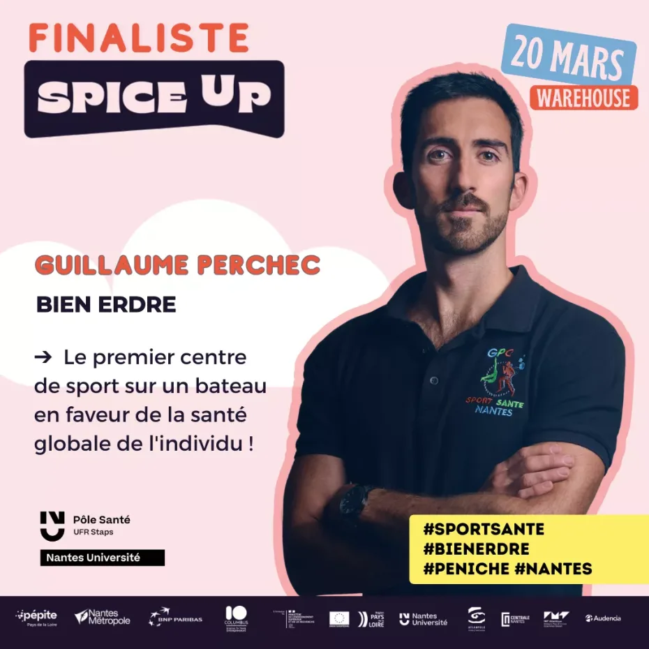 Spice up 2025 guillaume perchec, finaliste spice up 2025 concours de pitch pepite pays de la loire