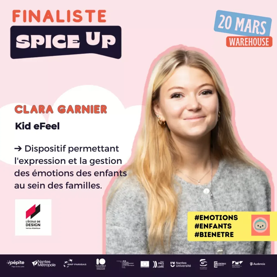 Spice up 2025 clara garnier, finaliste spice up 2025 concours de pitch pepite pays de la loire