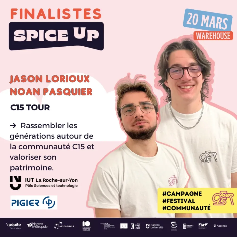 Spice up 2025 c15 tour jason lorioux finaliste etudiant iut la roche sur yon
