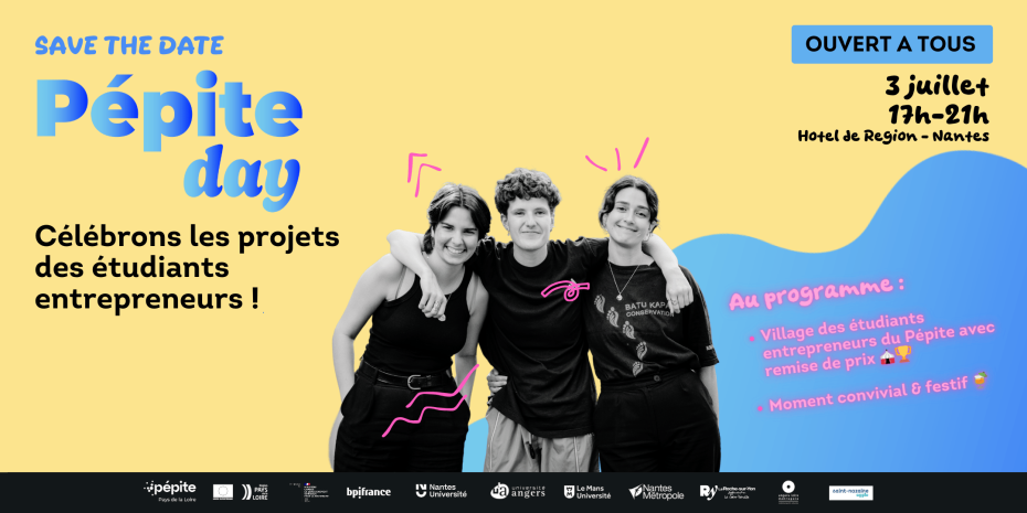 Pepite Day Public officiel 2025- celebrer l'entrepreneuriat etudiant dans les pays de la loire