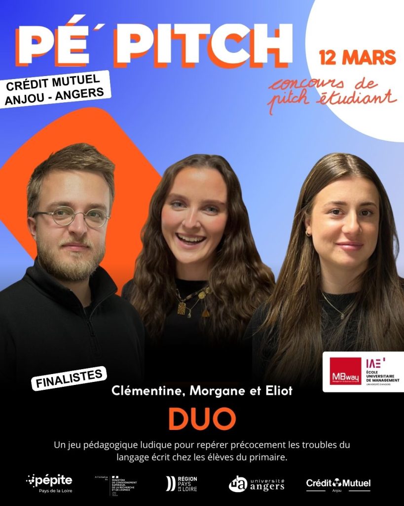 DUO -  Eliot Servile, Clémentine Brodaric, Morgane Boulain-Mbway-IAE d'Angers-CONCOURS DE PITCH ANGERS PEPITCH